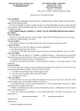 Đề thi học sinh giỏi lớp 9 năm học 2015 - 2016 môn thi sinh học